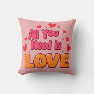 Valentine's day desing "all you need is love" kussen