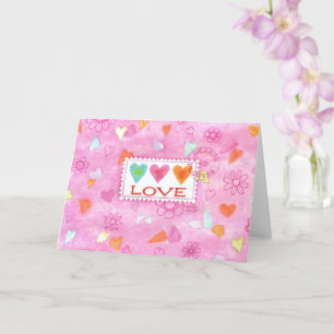 Valentine's Day Envoi de l'AMOUR à vous Carte de v