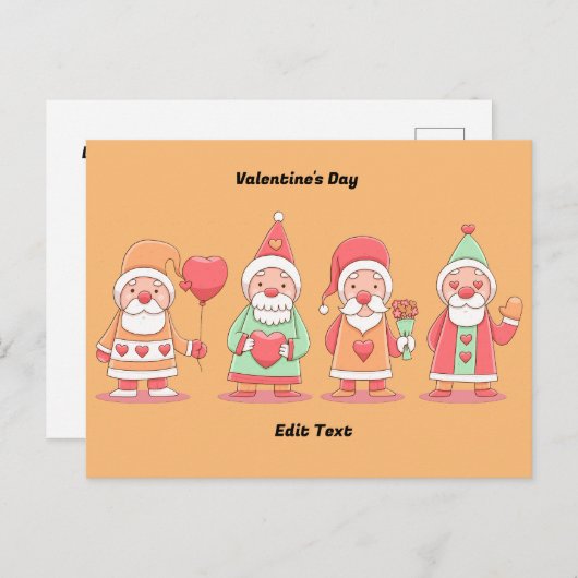 Valentine's Day Feestdagenkaart (Voorkant / Achterkant)