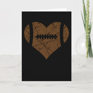 Valentines Day Football Heart Grunge Men Women Kaart