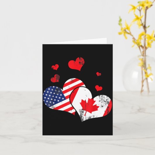 Valentine's Day Gift Maple Leaf Canada Kaart (Gele Bloem)