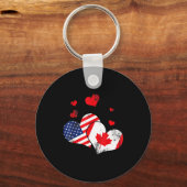 Valentine's Day Gift Maple Leaf Canada  Sleutelhanger (Voorkant)