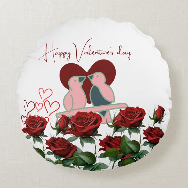 Valentine's Day Gift Rond Kussen (Voorkant)