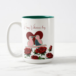 Valentine's Day Gift Tweekleurige Koffiemok