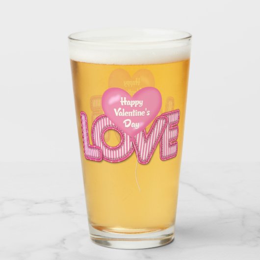 Valentine's Day Glas (Voorkant gevuld)