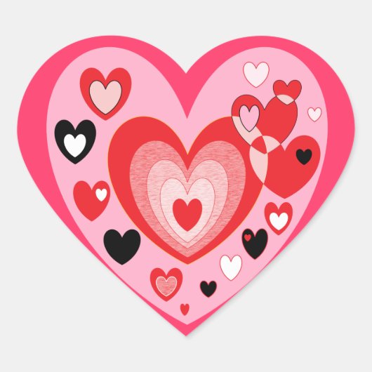 Valentine's Day Hart Sticker (Voorkant)