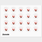 Valentines Day Heart Chocolate Cute Bakery Ronde Sticker (Vel)