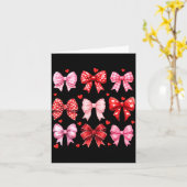 Valentines Day Hearts Leopard Coquette Bow Women G Kaart (Gele Bloem)