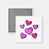 Valentines Day Hearts Love Graphic  Magneet (Voorkant / Achterkant)