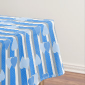 Valentine's Day hearts on striped background Tafelkleed (Voorbeeld)