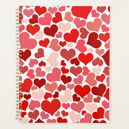 Valentine's Day Hearts Pattern Planner (Voorkant)