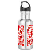 Valentine's Day Hearts Pattern Waterfles (Achterkant)