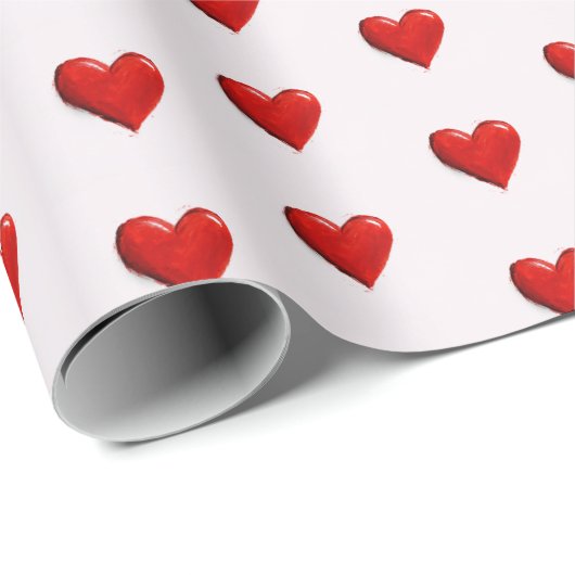 Valentine's Day Hearts Pattern Wrapping Paper Cadeaupapier (Rol Hoek)
