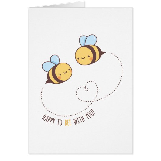 Valentines Day Heureux D'Être Avec Vous Carte De V (Devant)