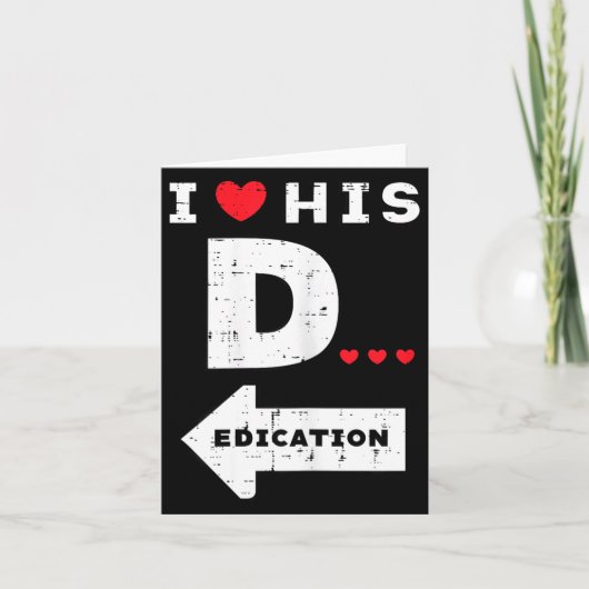 Valentines Day I Love His Dedication Matching Coup Kaart (Voorkant)