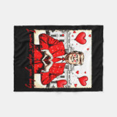 Valentine's Day I Wouldn't Dert You Baby Trump  Fleece Deken (Voorkant (Horizontaal))