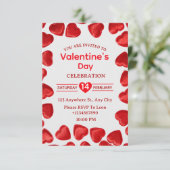 Valentine's Day Invitation Card Kaart (Staand voorkant)