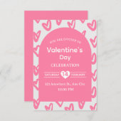 Valentine's Day Invitation Card Kaart (Voorkant / Achterkant)