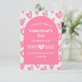 Valentine's Day Invitation Card Kaart (Staand voorkant)