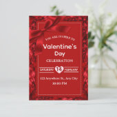 Valentine's Day Invitation Card Kaart (Staand voorkant)