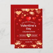 Valentine's Day Invitation Card Kaart (Voorkant / Achterkant)