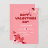 Valentine's Day Invitation Card Kaart (Voorkant / Achterkant)
