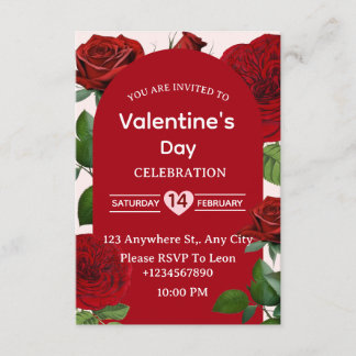 Valentine's Day Invitation Card Kaart
