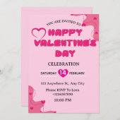 Valentine's Day Invitation Card Kaart (Voorkant / Achterkant)