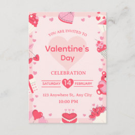 Valentine's Day Invitation Card Kaart