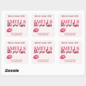 Valentine's Day Kisses Custom Pink Candle Label (Vel)