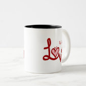 Valentines day love couple names initial Mug (Devant droit)