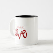Valentines day love couple names initial Mug (Devant gauche)