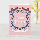 Valentines Day Love Forever Card Kaart (Gele Bloem)