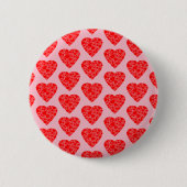 Valentines Day Love Heart Button Badge (Devant)