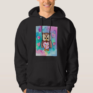 Valentine's Day Love Heart Owl Teddy Girlfriend Fi Hoodie