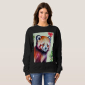 Valentine's Day Love Heart Red Panda Girlfriend Fi Trui (Voorkant volledig)