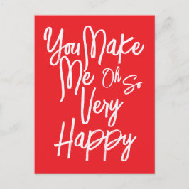 Valentine's Day Love You Make Me Happy Card. Briefkaart