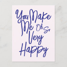 Valentine's Day Love You Make Me Happy Card. Briefkaart
