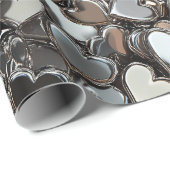 Valentine's Day Metalen Harten Cadeaupapier (Rol Hoek)