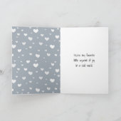 Valentine's Day Mice With a Frosty Heart Kaart (Binnen)