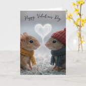 Valentine's Day Mice With a Frosty Heart Kaart (Gele Bloem)