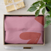 Valentine's Day Modern Red & Pink Hearts Script Tissuepapier (Geschenk)