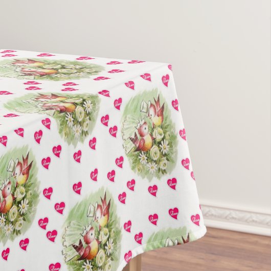 Valentine's Day Nappe Oiseau Vintage (In Situ)