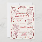 Valentine's Day Pajama Party Kaart (Voorkant)