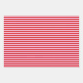 Valentine's Day Pink and Red Stripes Pattern Inpakpapier Vel (Voorkant 2)