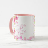 Valentines Day Pink Roses Romantic Sweetheart Mug (Devant gauche)