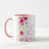 Valentines Day Pink Roses Romantic Sweetheart Mug Mok (Links)