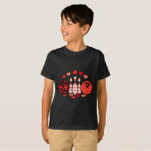 Valentines Day Plaid Bowling Valentine Srts Men Wo T-shirt (Voorkant volledig)