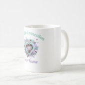 Valentine's Day & Purple and teal Personalized Mug (Devant droit)