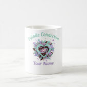 Valentine's Day & Purple and teal Personalized Mug (Centre)